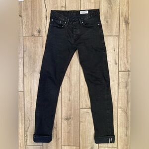Gustin #286 BlackxBlack Stretch Selvage, 31x34 Slim, MiUSA